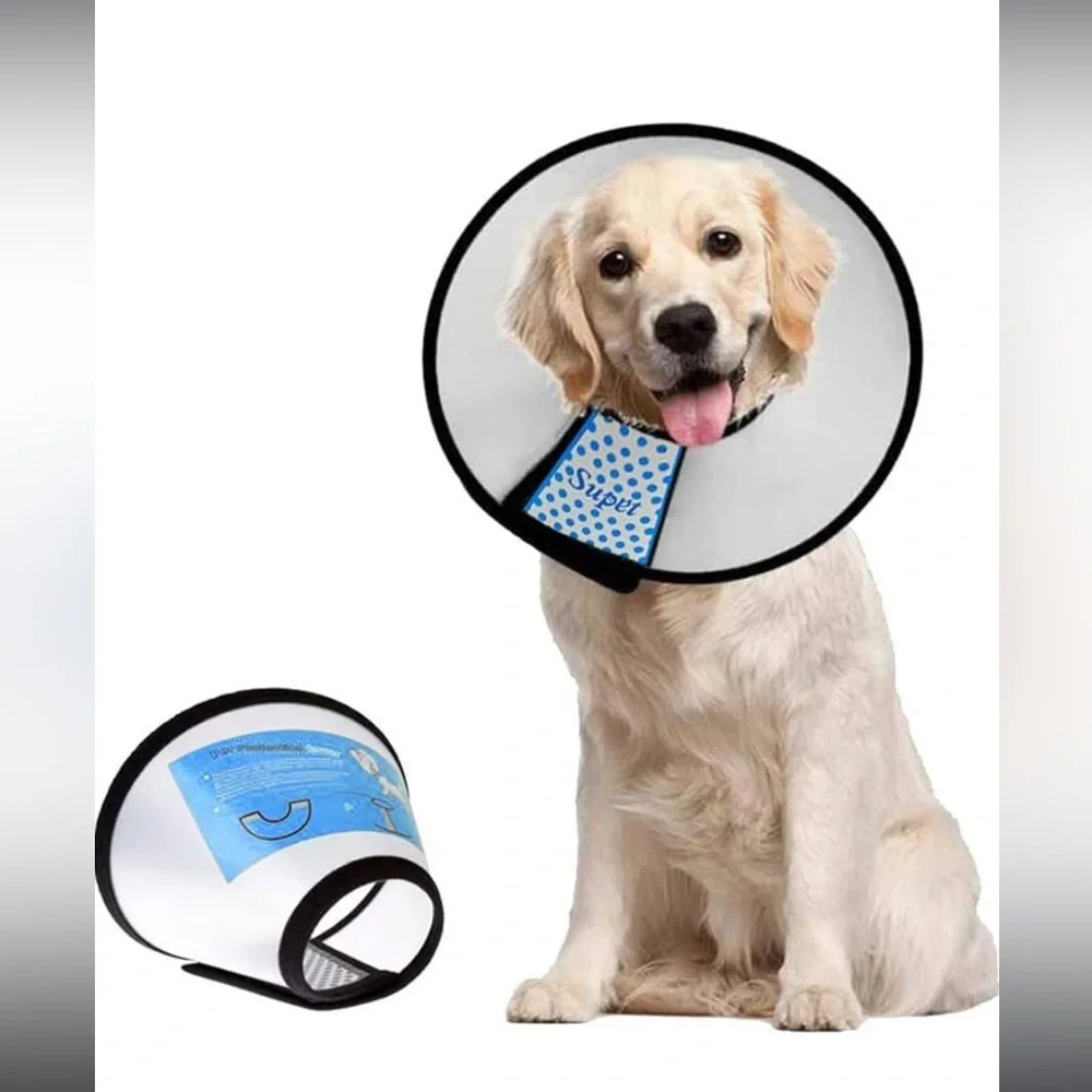 🔴 New ‘Supet’ Adjustable Clear Recovery Collar For Dog Size 2XL 19-22”